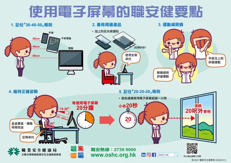 使用電子屏的職安要點